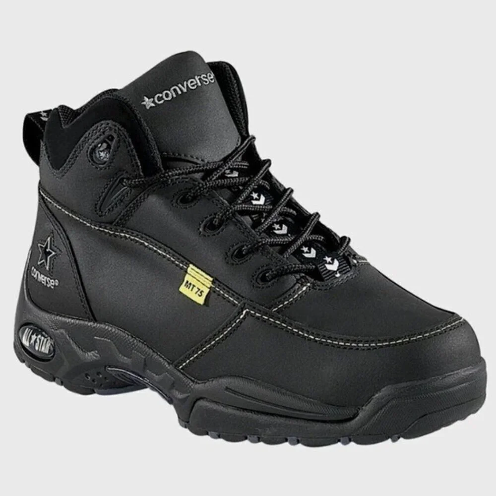 Converse Steel Toe Black Boots Size 7 New